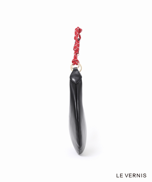 LE VERNIS(ル・ベルニ)の「LE VERNIS/ル ベルニ Paracord moon bag S 244-210510(ショルダーバッグ・レディース・ブラック/キャメル・FREE)」の4枚目の写真