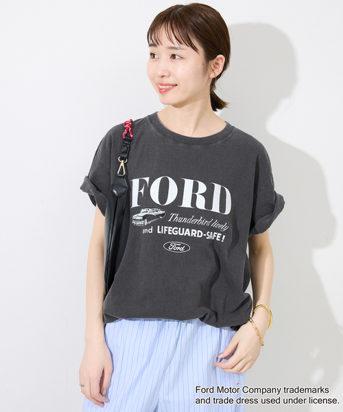 GOOD ROCK SPEED(グッドロックスピード)の「GOOD ROCK SPEED/グッドロックスピード SLOBE別注 FORD TEE(Tシャツ/カットソー・レディース・ライトグレー/ホワイト・FREE)」の6枚目の写真