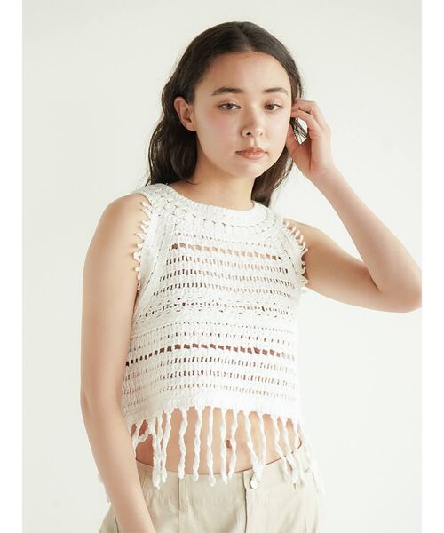 セール】American sleeve crochet vest（ベスト）｜FIKA.（フィーカ
