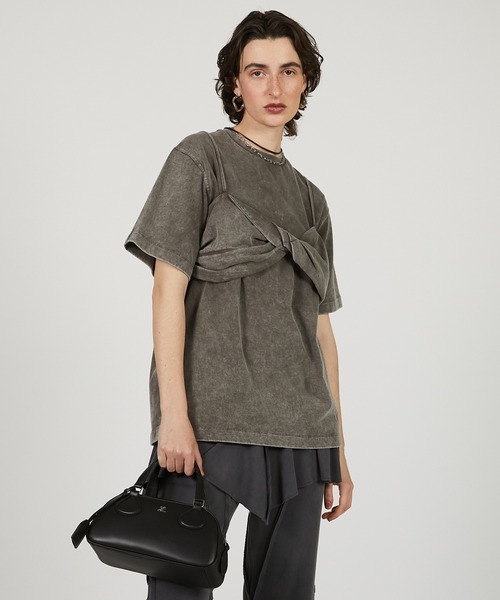 PRANK PROJECT（プランクプロジェクト）の「ブラレットレイヤードTEE / Bralette Layered Tee（Tシャツ/カットソー・レディース・ブラウン/ホワイト/ブラック・FREE）」の3枚目の写真