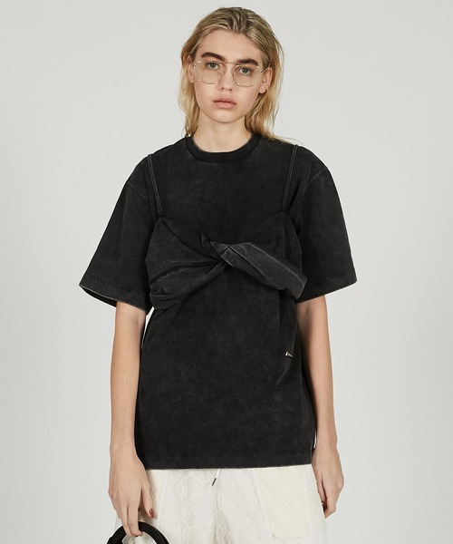 PRANK PROJECT（プランクプロジェクト）の「ブラレットレイヤードTEE / Bralette Layered Tee（Tシャツ/カットソー・レディース・ブラウン/ホワイト/ブラック・FREE）」の15枚目の写真