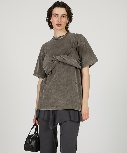 PRANK PROJECT（プランクプロジェクト）の「ブラレットレイヤードTEE / Bralette Layered Tee（Tシャツ/カットソー・レディース・ブラウン/ホワイト/ブラック・FREE）」の11枚目の写真