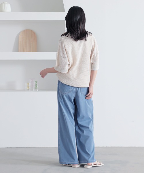 n'OrLABEL（ノアールレーベル）の「【機能素材】『ジャージーデニムベイカーパンツ』（デニムパンツ・レディース・ブルー/ネイビー/ライトブルー・2/1）」の17枚目の写真