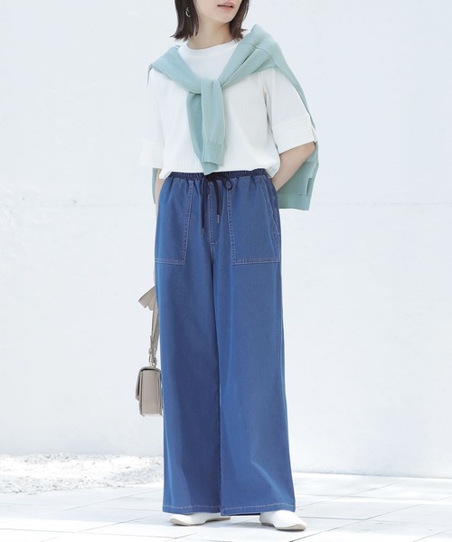 n'OrLABEL（ノアールレーベル）の「【機能素材】『ジャージーデニムベイカーパンツ』（デニムパンツ・レディース・ブルー/ネイビー/ライトブルー/ブラック・2/1）」の21枚目の写真