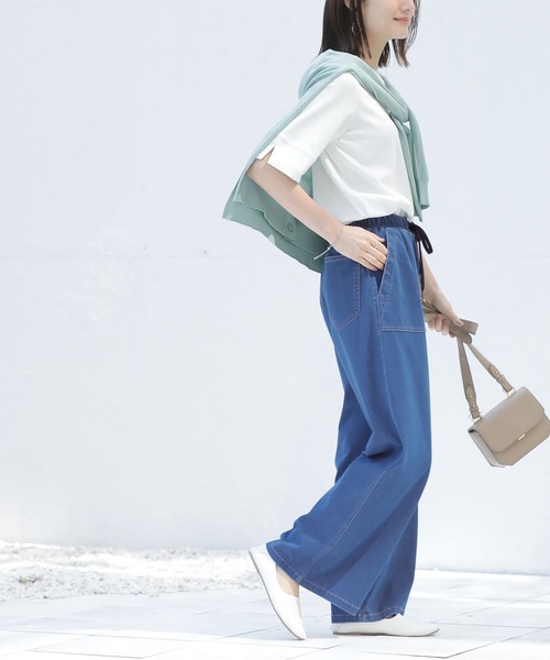 n'OrLABEL（ノアールレーベル）の「【機能素材】『ジャージーデニムベイカーパンツ』（デニムパンツ・レディース・ブルー/ネイビー/ライトブルー/ブラック・2/1）」の22枚目の写真