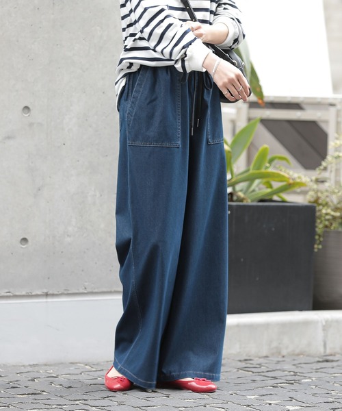 n'OrLABEL（ノアールレーベル）の「【機能素材】『ジャージーデニムベイカーパンツ』（デニムパンツ・レディース・ブルー/ネイビー/ライトブルー・2/1）」の21枚目の写真