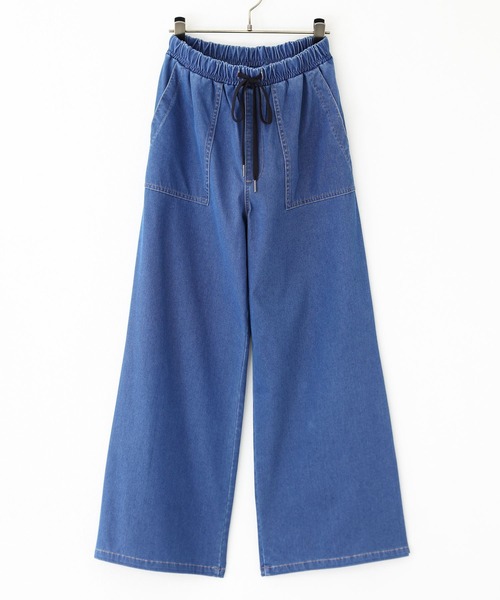 n'OrLABEL（ノアールレーベル）の「【機能素材】『ジャージーデニムベイカーパンツ』（デニムパンツ・レディース・ブルー/ネイビー/ライトブルー・2/1）」の7枚目の写真