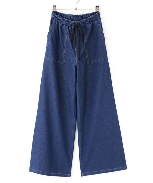 n'OrLABEL（ノアールレーベル）の「【機能素材】『ジャージーデニムベイカーパンツ』（デニムパンツ・レディース・ブルー/ネイビー/ライトブルー・2/1）」の8枚目の写真