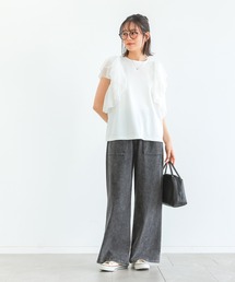 n'OrLABEL（ノアールレーベル）の「【機能素材】『ジャージーデニムベイカーパンツ』（デニムパンツ）」