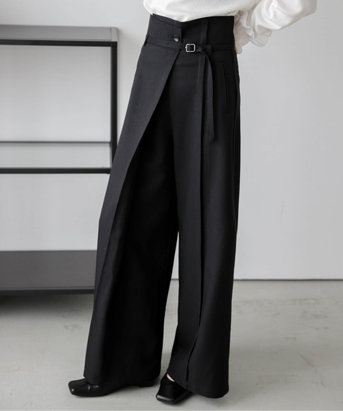 Lajour(ラジュール)の「日本製 ラップデザインパンツ(その他パンツ・レディース・アイボリー/ブラック/ネイビー・L/M)」の10枚目の写真