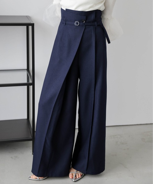 Lajour(ラジュール)の「日本製 ラップデザインパンツ(その他パンツ・レディース・アイボリー/ブラック/ネイビー・L/M)」の9枚目の写真