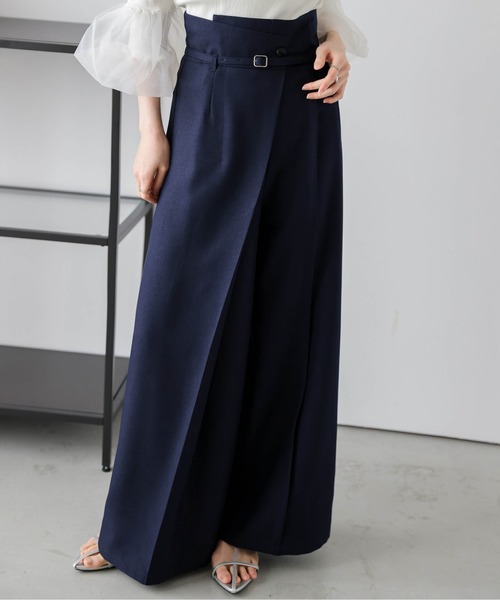 Lajour(ラジュール)の「日本製 ラップデザインパンツ(その他パンツ・レディース・アイボリー/ブラック/ネイビー・L/M)」の7枚目の写真