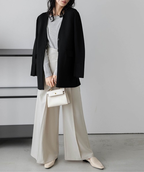 Lajour(ラジュール)の「日本製 ラップデザインパンツ(その他パンツ・レディース・アイボリー/ブラック/ネイビー・L/M)」の16枚目の写真