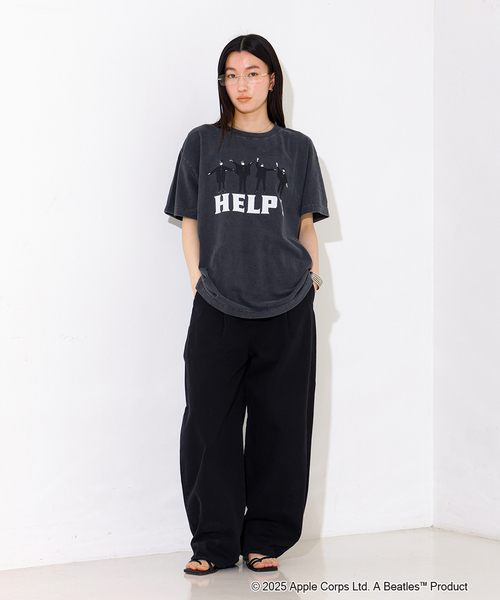 GOOD ROCK SPEED(グッドロックスピード)の「【GOOD ROCK SPEED】 Beatles Help Tシャツ(Tシャツ/カットソー・レディース・チャコールグレー・フリー)」の2枚目の写真