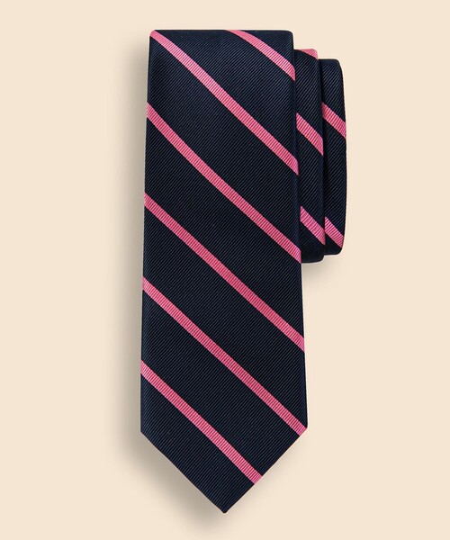 BROOKS BROTHERS（ブルックスブラザーズ）の「シルク　BB#3バーストライプ　レップタイ　Made in USA（ネクタイ・メンズ・イエロー/パープル/ホワイト/ピンク/ブルー/イエロー系その他・ONE SIZE）」の6枚目の写真