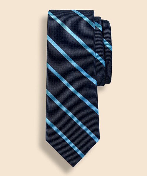 BROOKS BROTHERS（ブルックスブラザーズ）の「シルク　BB#3バーストライプ　レップタイ　Made in USA（ネクタイ・メンズ・イエロー/パープル/ホワイト/ピンク/ブルー/イエロー系その他・ONE SIZE）」の2枚目の写真