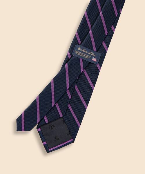 シルク BB#3バーストライプ レップタイ Made in USA（ネクタイ