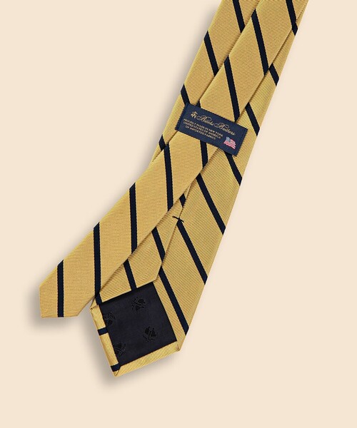 BROOKS BROTHERS（ブルックスブラザーズ）の「シルク　BB#3バーストライプ　レップタイ　Made in USA（ネクタイ・メンズ・イエロー/パープル/ホワイト/ピンク/ブルー/イエロー系その他・ONE SIZE）」の11枚目の写真