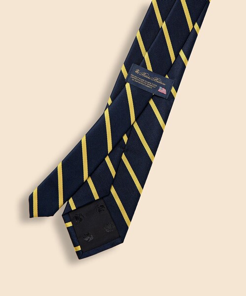 BROOKS BROTHERS（ブルックスブラザーズ）の「シルク　BB#3バーストライプ　レップタイ　Made in USA（ネクタイ・メンズ・イエロー/パープル/ホワイト/ピンク/ブルー/イエロー系その他・ONE SIZE）」の12枚目の写真