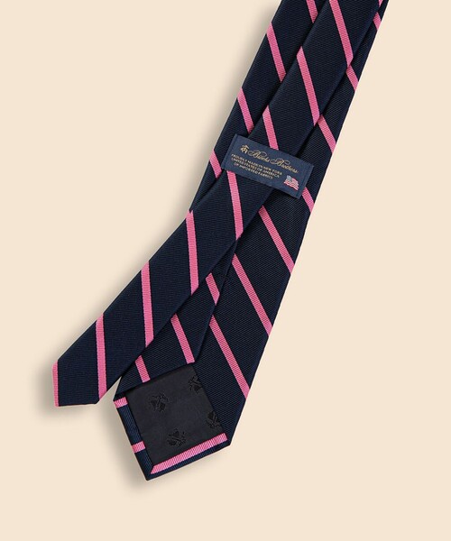 BROOKS BROTHERS（ブルックスブラザーズ）の「シルク　BB#3バーストライプ　レップタイ　Made in USA（ネクタイ・メンズ・イエロー/パープル/ホワイト/ピンク/ブルー/イエロー系その他・ONE SIZE）」の13枚目の写真
