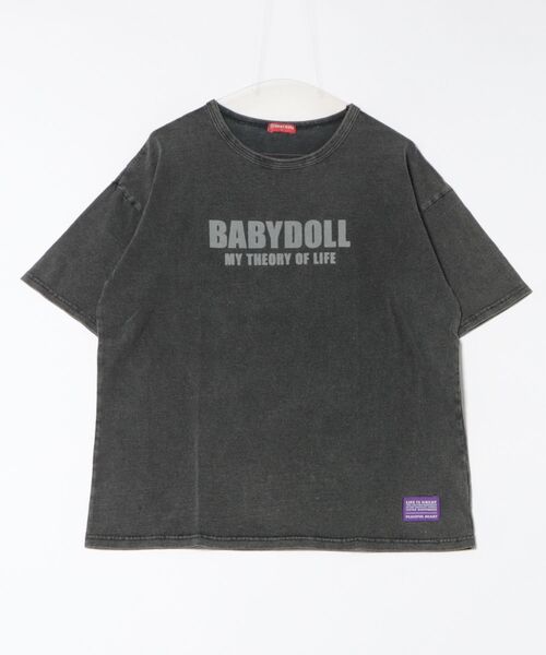 BABYDOLL（ベビードール）の「【綿100％】 親子お揃い 抜染Tシャツ 0498A（Tシャツ/カットソー・メンズ・ターコイズブルー/ブラック・S/M/L/XL）」の10枚目の写真