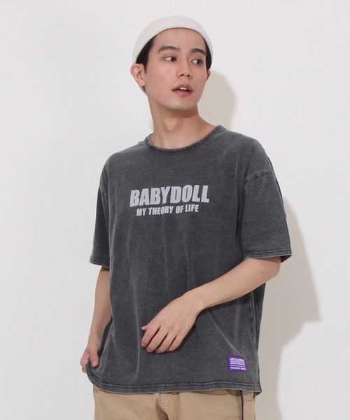 BABYDOLL（ベビードール）の「【綿100％】 親子お揃い 抜染Tシャツ 0498A（Tシャツ/カットソー・メンズ・ターコイズブルー/ブラック・S/M/L/XL）」の15枚目の写真