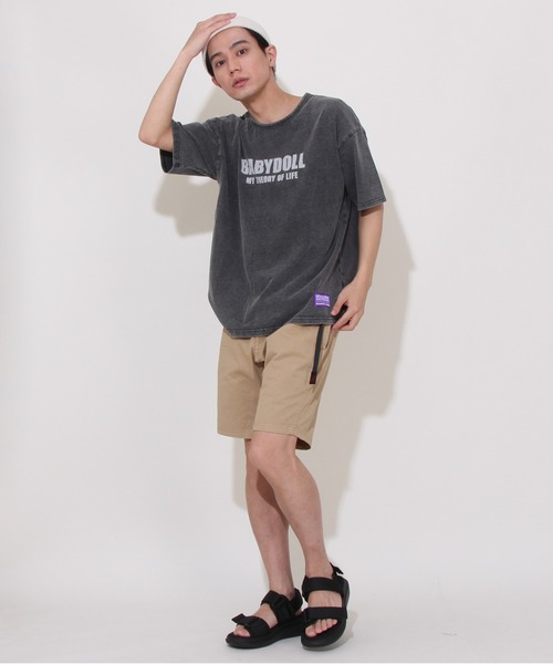 BABYDOLL（ベビードール）の「【綿100％】 親子お揃い 抜染Tシャツ 0498A（Tシャツ/カットソー・メンズ・ターコイズブルー/ブラック・S/M/L/XL）」の12枚目の写真