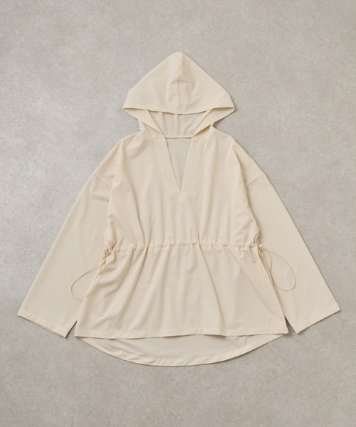 Vネックフード付きラッシュガード