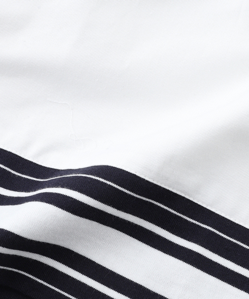 WHITE MOUNTAINEERING（ホワイトマウンテニアリング）の「White Mountaineering WIDE GUSSET SLEEVE BOX STRIPE シャツ（シャツ/ブラウス・メンズ・ホワイト・2/1）」の8枚目の写真