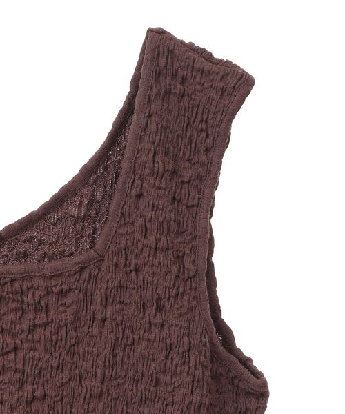 Green　Parks（グリーンパークス）の「表面感タンクトップ（タンクトップ・レディース・グリーン/アイボリー/ブラウン/ブラック・FREE）」の5枚目の写真