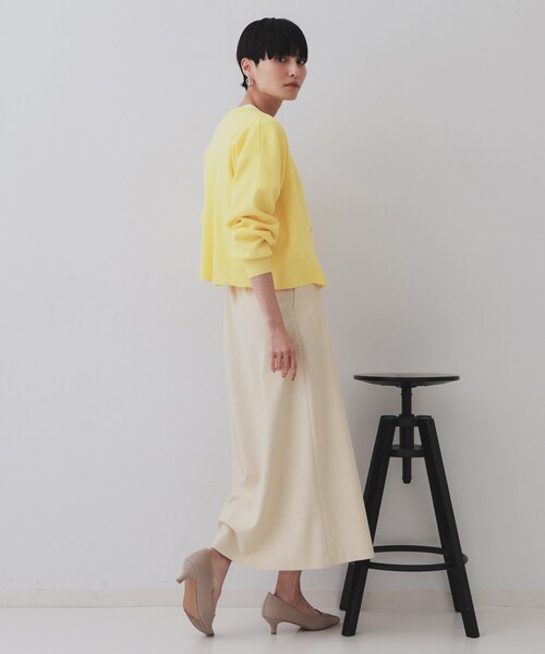 OPAQUE.CLIP（オペークドットクリップ）の「スナップボタンショートニットカーディガン【洗濯機洗い可／抗ピル】（カーディガン/ボレロ・レディース・ホワイト/イエロー系その他/ブルー/ネイビー・38/40/42）」の15枚目の写真