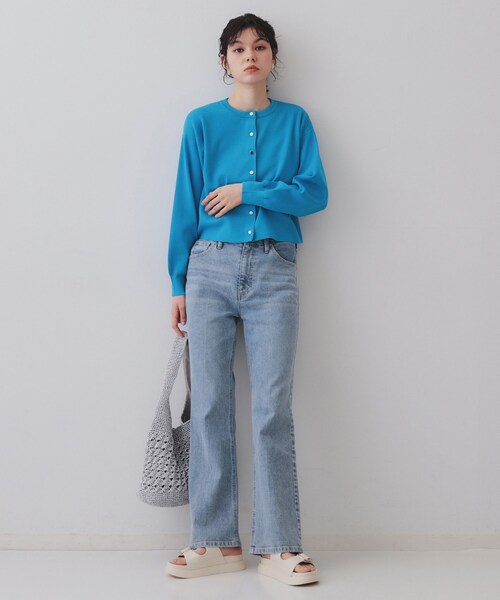 OPAQUE.CLIP（オペークドットクリップ）の「スナップボタンショートニットカーディガン【洗濯機洗い可／抗ピル】（カーディガン/ボレロ・レディース・ホワイト/イエロー系その他/ブルー/ネイビー・38/40/42）」の18枚目の写真