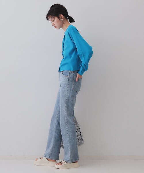 OPAQUE.CLIP（オペークドットクリップ）の「スナップボタンショートニットカーディガン【洗濯機洗い可／抗ピル】（カーディガン/ボレロ・レディース・ホワイト/イエロー系その他/ブルー/ネイビー・38/40/42）」の19枚目の写真