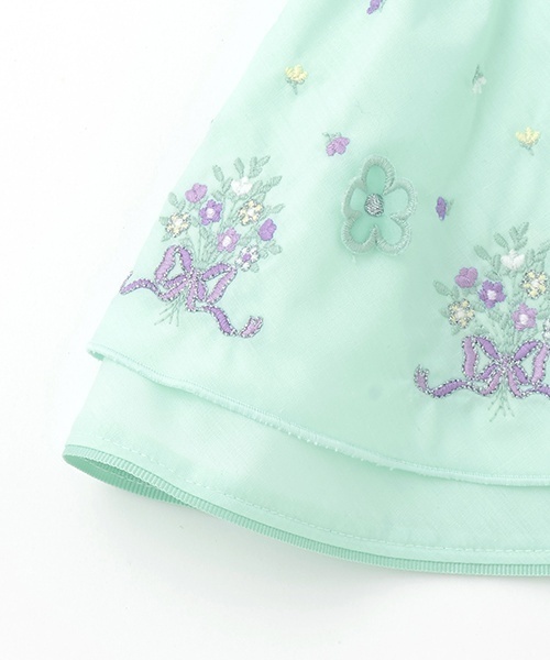 セール】お花刺繍スカート付きカバーパンツ（その他ベビーウェア