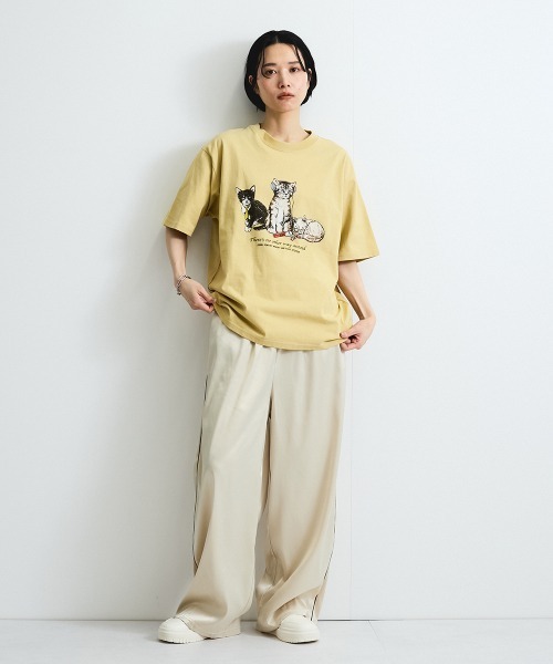 VICKY（ビッキー）の「サテンサイドラインパンツ≪手洗い可能≫（その他パンツ・レディース・オフホワイト/ブラック・M）」の11枚目の写真