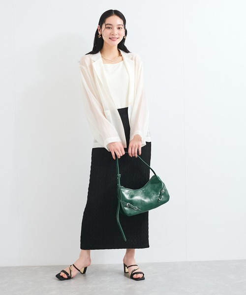 VIS（ビス）の「フロントベルトショルダーバッグ（ハンドバッグ・レディース・ブラック/ダークグリーン/シルバー・FREE）」の11枚目の写真