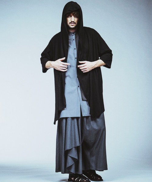 NO ID.（ノーアイディ）の「【NO ID.】Gather Baggy Drape Trousers / ギャザー バギー ドレープ トラウザーズ（その他パンツ・メンズ・グレー/ブラック・1/2）」の19枚目の写真
