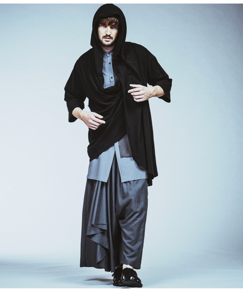 NO ID.（ノーアイディ）の「【NO ID.】Gather Baggy Drape Trousers / ギャザー バギー ドレープ トラウザーズ（その他パンツ・メンズ・グレー/ブラック・1/2）」の21枚目の写真