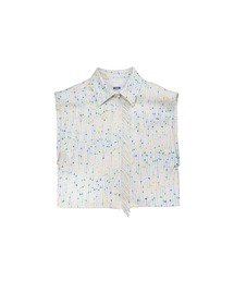 MSGM（エムエスジーエム）の「マルチツィード フリンジクロップドトップス（シャツ/ブラウス）」