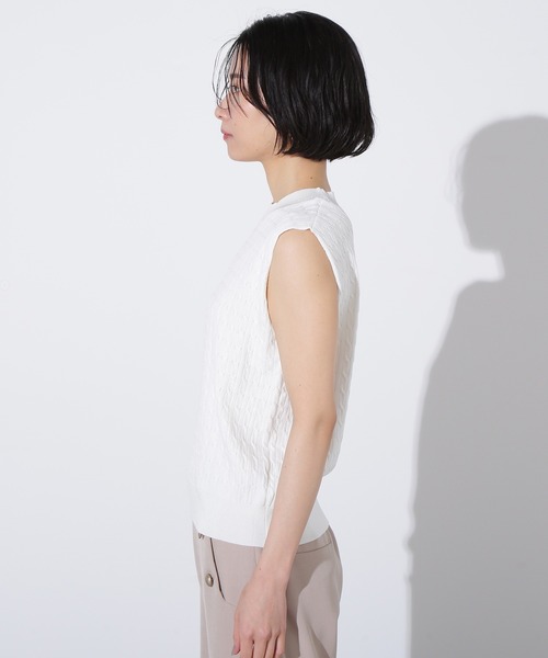 N.(N. Natural Beauty Basic)(エヌエヌナチュラルビューティーベーシック)の「ケーブルニットベスト(ベスト・レディース・ピンク/オフホワイト/ネイビー・MEDIUM)」の18枚目の写真