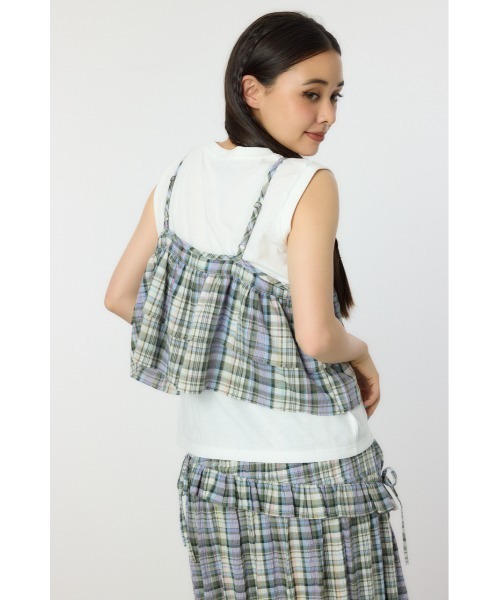 RODEO CROWNS WIDE BOWL（ロデオクラウンズワイドボウル）の「サマーチェックマルチウェイキャミソール（キャミソール・レディース・グリーン系その他/イエロー系その他/レッド系その他・FREE）」の8枚目の写真