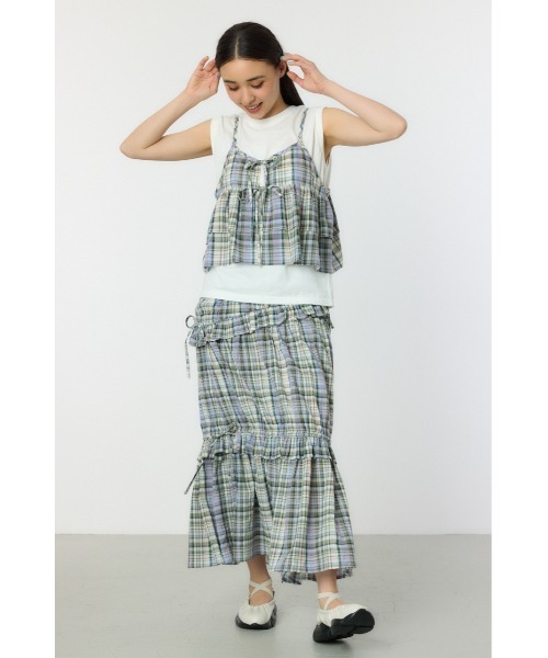 RODEO CROWNS WIDE BOWL（ロデオクラウンズワイドボウル）の「サマーチェックマルチウェイキャミソール（キャミソール・レディース・グリーン系その他/イエロー系その他/レッド系その他・FREE）」の9枚目の写真