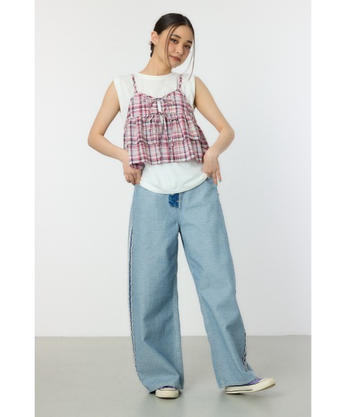 RODEO CROWNS WIDE BOWL（ロデオクラウンズワイドボウル）の「サマーチェックマルチウェイキャミソール（キャミソール・レディース・グリーン系その他/イエロー系その他/レッド系その他・FREE）」の21枚目の写真