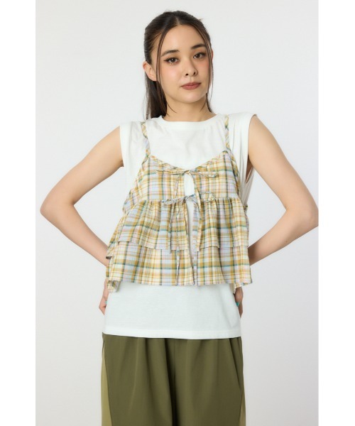 RODEO CROWNS WIDE BOWL（ロデオクラウンズワイドボウル）の「サマーチェックマルチウェイキャミソール（キャミソール・レディース・グリーン系その他/イエロー系その他/レッド系その他・FREE）」の11枚目の写真
