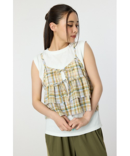 RODEO CROWNS WIDE BOWL（ロデオクラウンズワイドボウル）の「サマーチェックマルチウェイキャミソール（キャミソール・レディース・グリーン系その他/イエロー系その他/レッド系その他・FREE）」の12枚目の写真