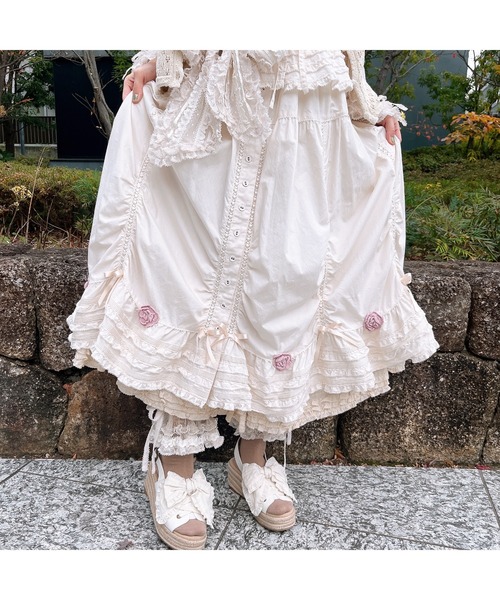 PINK HOUSE（ピンクハウス）の「フルーツ刺繍フリルワンピース