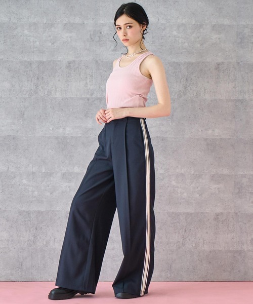 ANAP(アナップ)の「サイドライン ストレート スラックス パンツ(スラックス・レディース・グレー/ネイビー・S/M)」の22枚目の写真