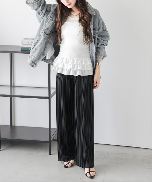 セール】プリーツパンツ（サロペット/オーバーオール）｜lesperance