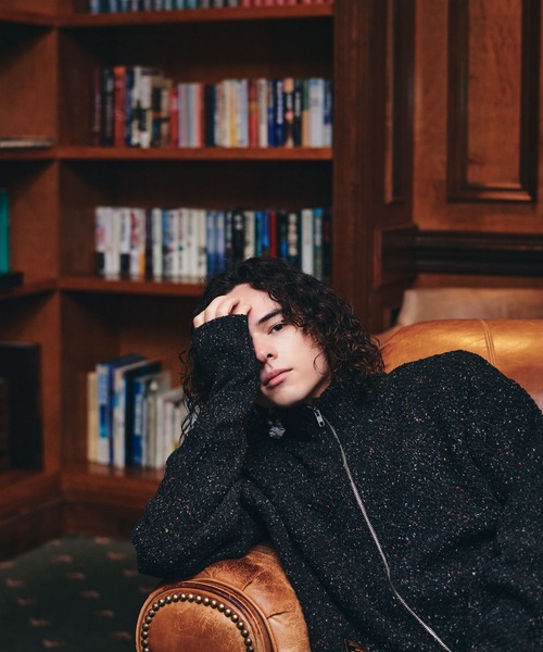 glamb（グラム）の「Nep Drivers Knit / ネップドライバーズニット（ニット/セーター・メンズ・ブラック/ブルー・M/L）」の11枚目の写真