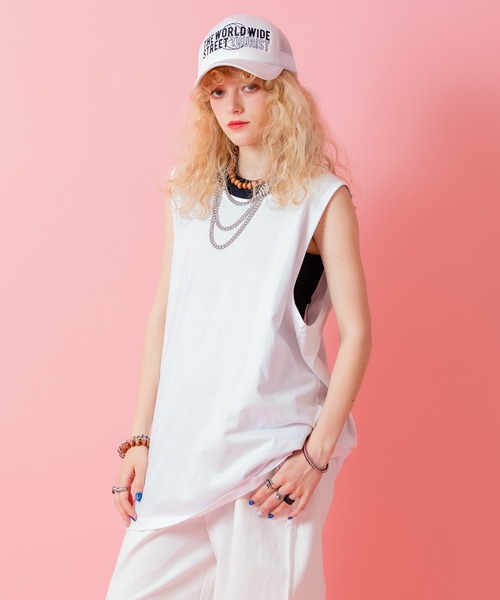 a.p.o.v.(エーピーオービー)の「a.p.o.v. オーバーサイズUネックコットンタンクトップ(タンクトップ・メンズ・ブラック/ホワイト/グレー・ONESIZE)」の1枚目の写真